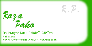 roza pako business card